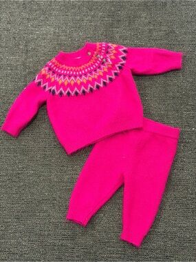 Cat & Jack Hot Pink Knit Baby Sweater